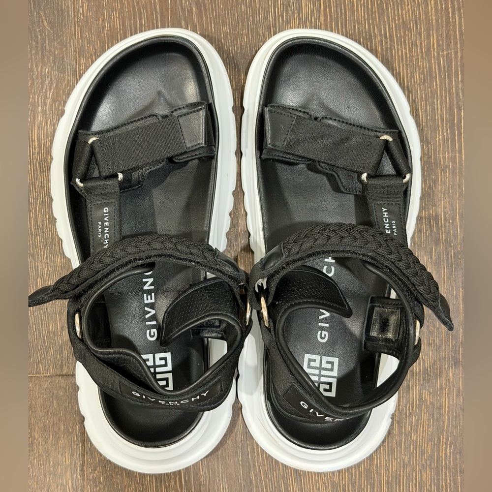 Givenchy Black Leather Sandals - Picture 2 of 7